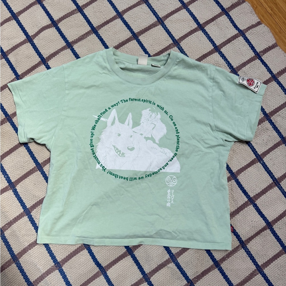 LEVI’s x PRINCESS MONONOKE Studio Ghibli size S mint tee shirt